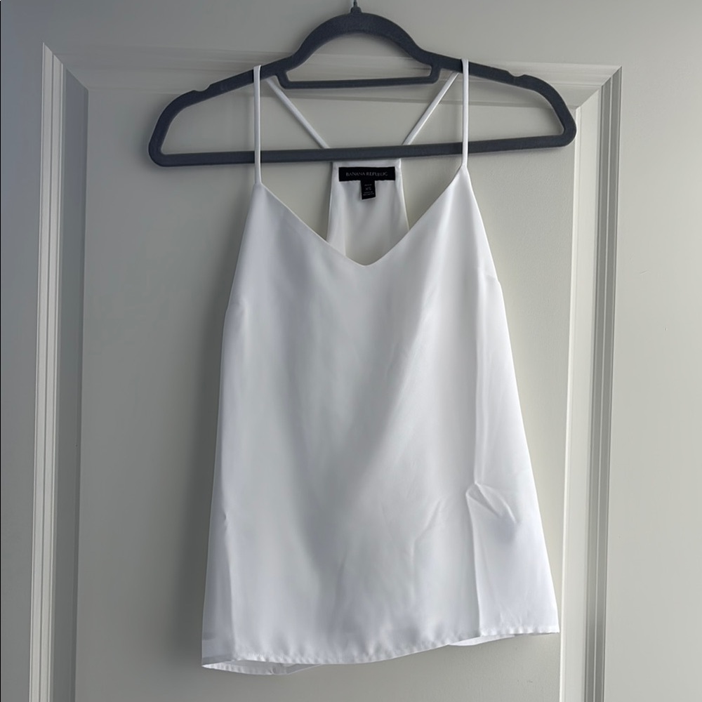 Banana Republic White Spaghetti Strap Top